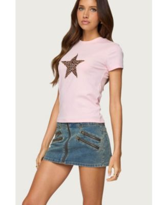 Women's Narla Leopard Star T Shirt