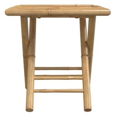 Garden Table Natural Bamboo Small Foldable Bamboo Garden Table