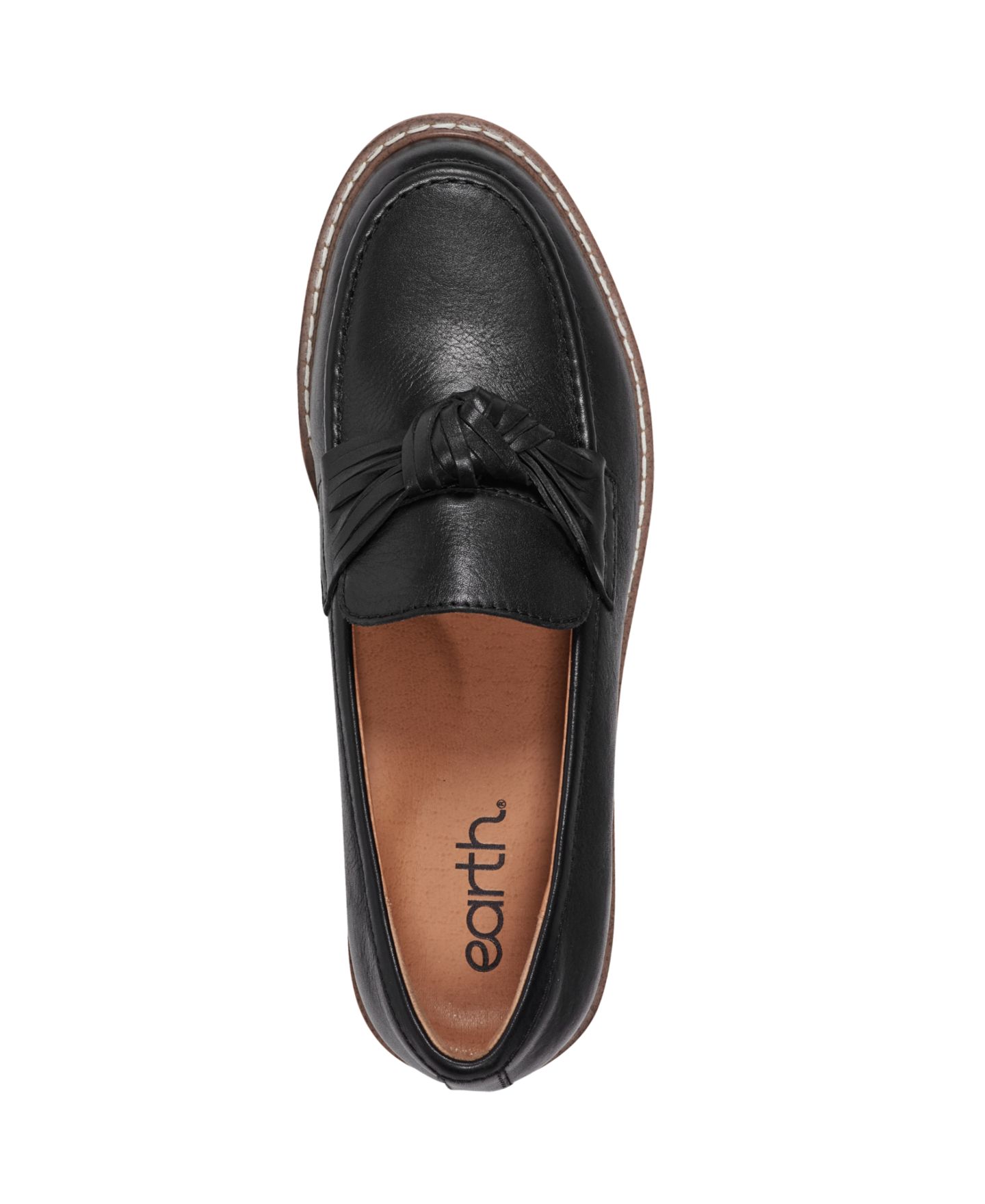 Женские туфли Earth Jayde Knotted Slip-On, цвет: Чёрный кожаный — фото 4