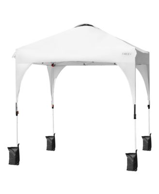 6.6x6.6 FT Pop up Canopy Tent Shelter Height Adjustable w/ Roller Bag