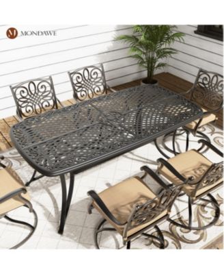 Rectangular Aluminum Outdoor Dining Table