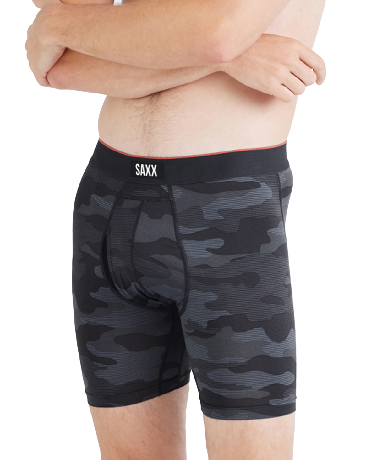 Saxx Men's Multi-sport Printed Mesh Boxer Briefs In Black
