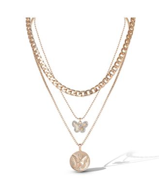 Layered Coin & Charm Pendant Necklace