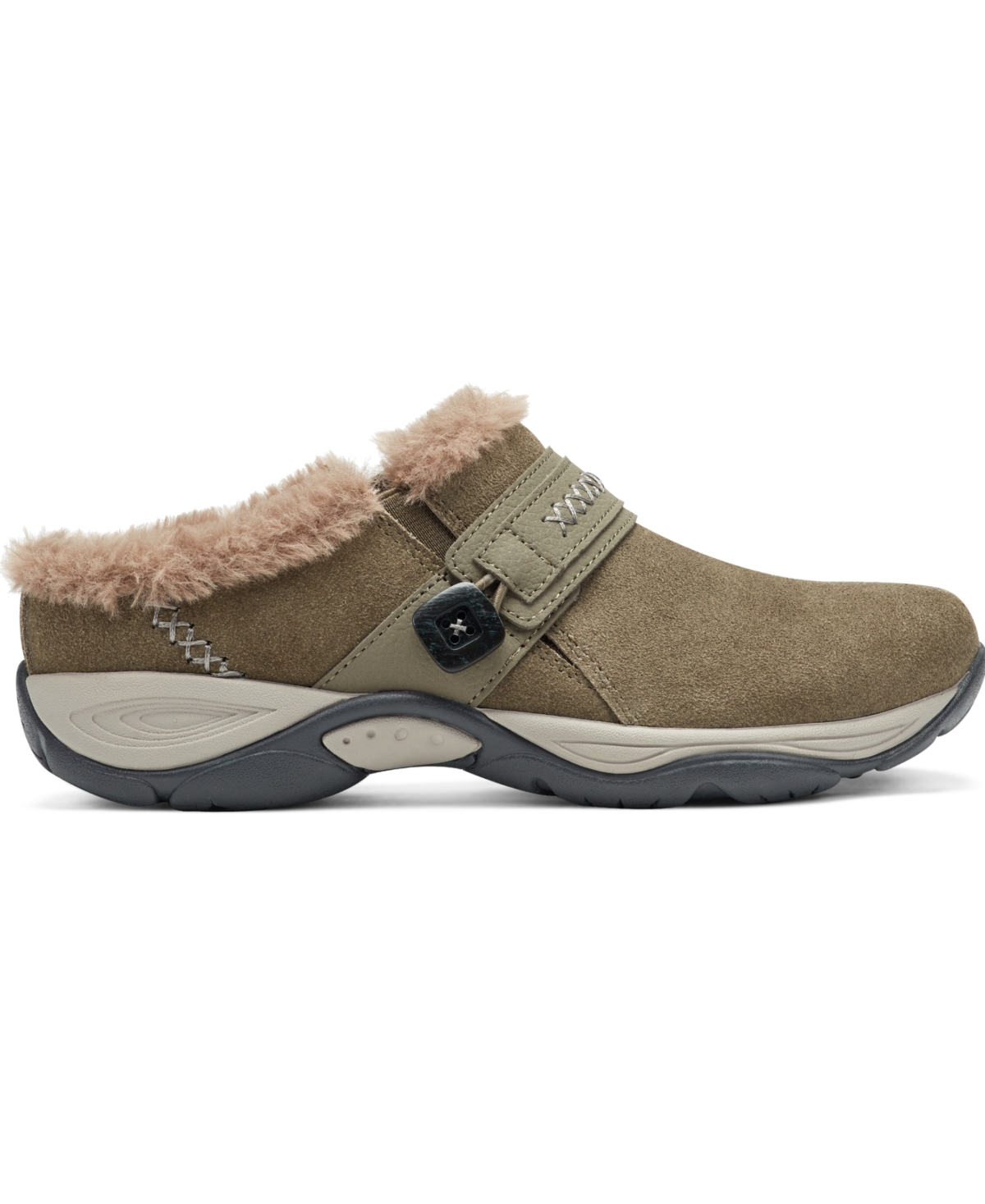 Easy Spirit Elinn Faux Shearling Mule In Green
