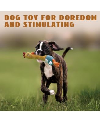 2 in 1 Chicken Lives Twice Dog Toy, Cute Stuffed Toys with Large Durable Rubber Squeaky Core