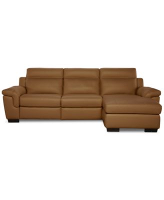 Julius II Leather Sectional Collection, Macy's Exclusive