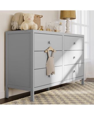 Universal 6 Drawer Dresser - Pebble Gray