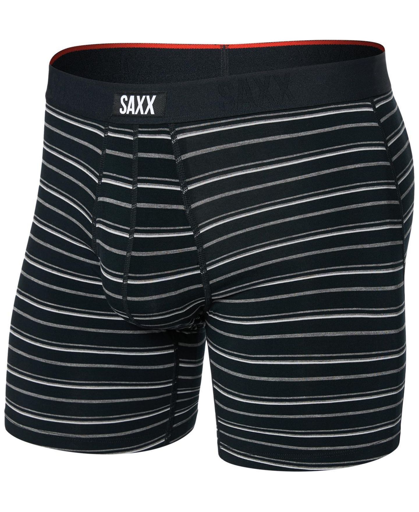 Трусы-боксеры Slim-Fit для мужчин — SAXX, цвет: Чёрный полосатый — фото 1