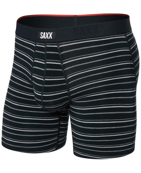 Трусы-боксеры Slim-Fit для мужчин, с принтом — SAXX, цвет: Чёрный полосатый