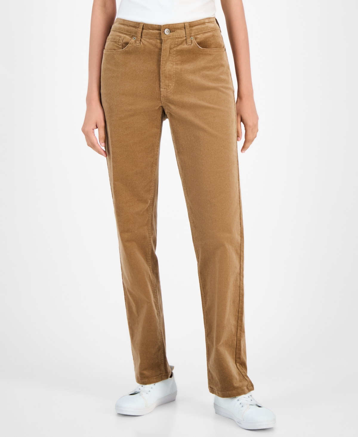 Nautica Jeans Women's Mid-rise Corduroy Pants In Brown