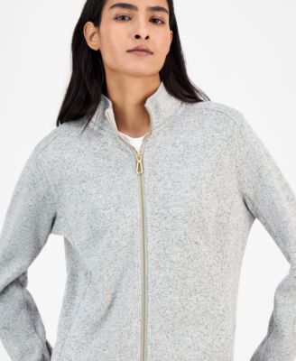 Women's Zip-Front Fleece Sweater jacket 