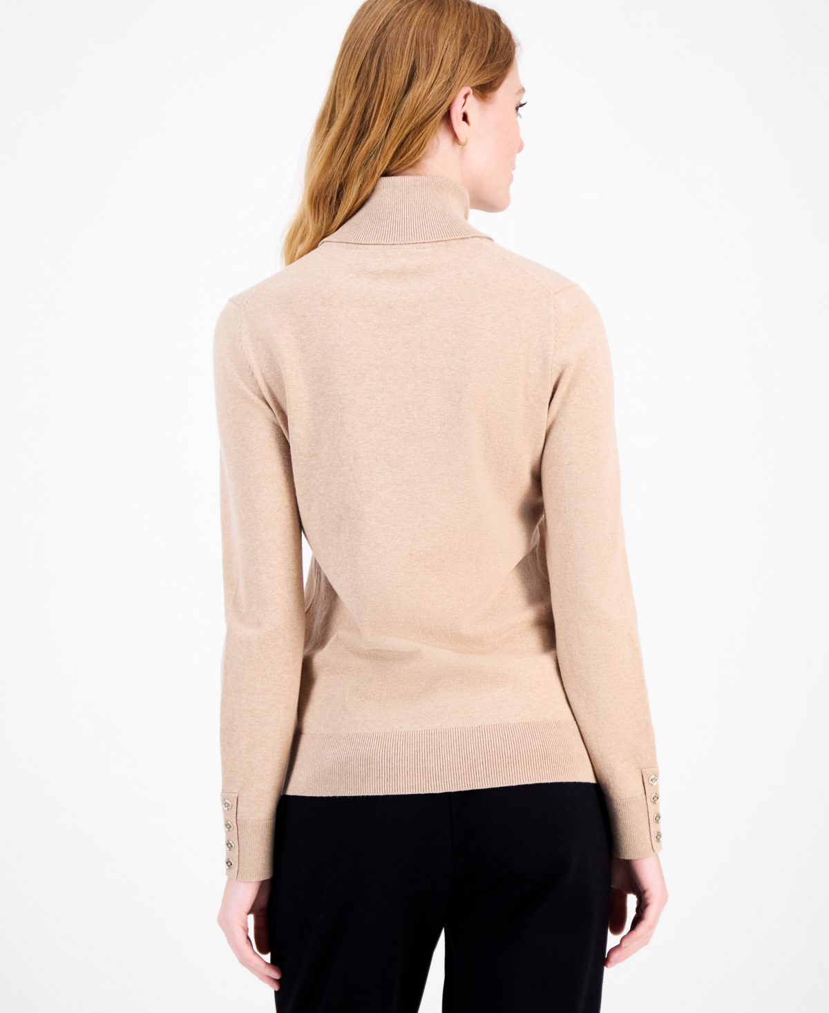 Tommy Hilfiger Women's Cotton Turtleneck Sweater In Neutral