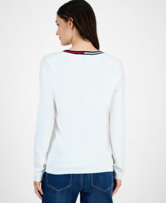 Women's Cotton V-Neck Sweater