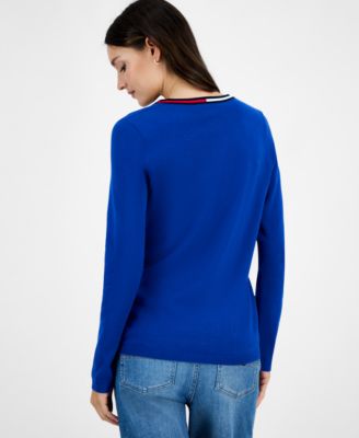 Women's Cotton V-Neck Sweater