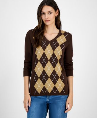 Women's Cotton Arglye Ivy Sweater