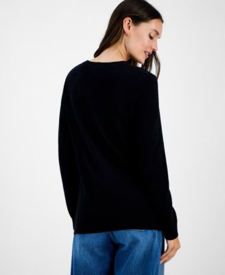 Women's Cotton Graphic Crewneck Sweater