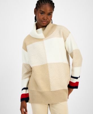 Tommy Hilfiger - Women's Plaid Cowlneck Sweater