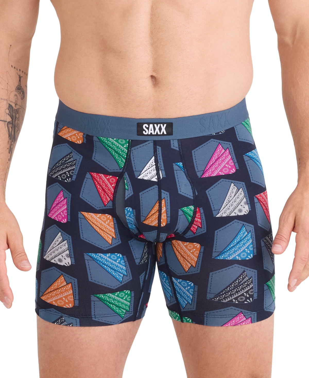 Saxx Vibe Xtra Boxer Briefs In Blue