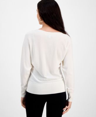 Petite Lightweight Boat-Neck Sweater
