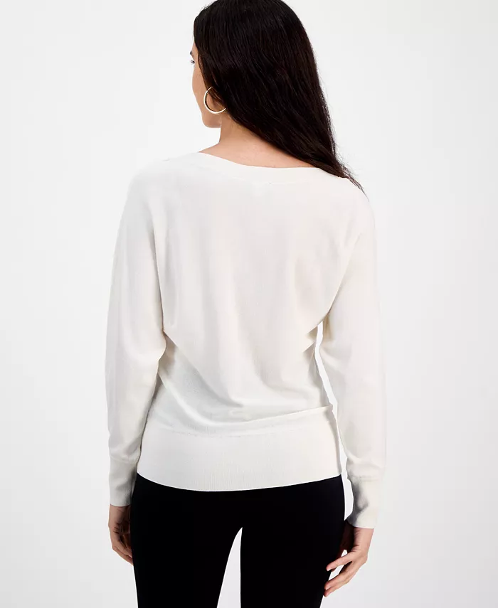 Petite Lightweight Boat-Neck Sweater - thumbnail 2