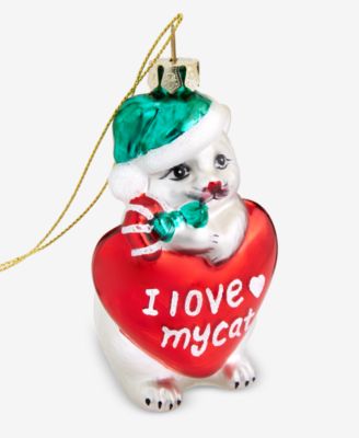 Pets Glass Cat Ornament, Macy's Exclusive