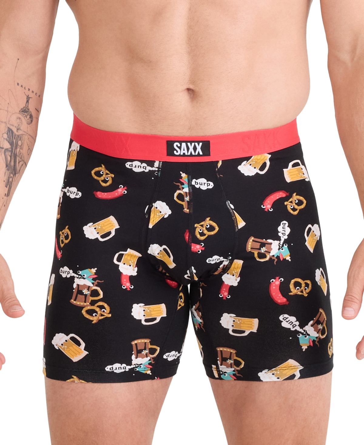 Saxx Vibe Xtra Soft Comfort Boxer Briefs In Black