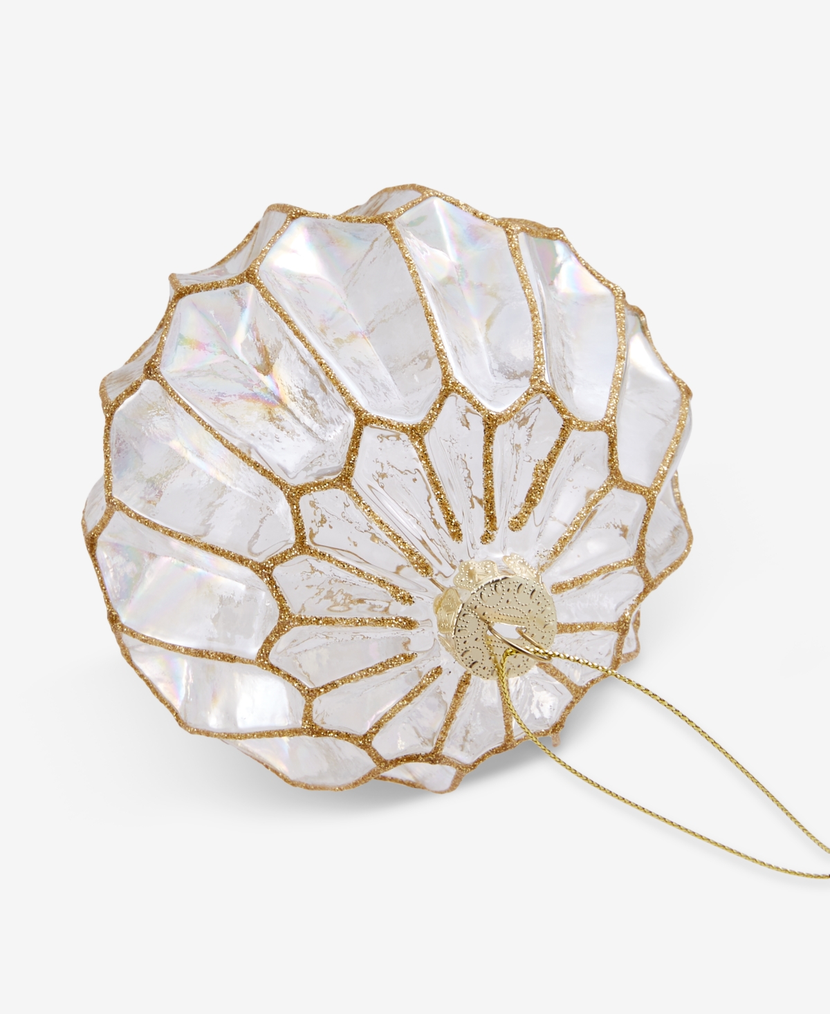 Holiday Lane Berry Tones Gold Molded Ball Ornament, Macy's Exclusive