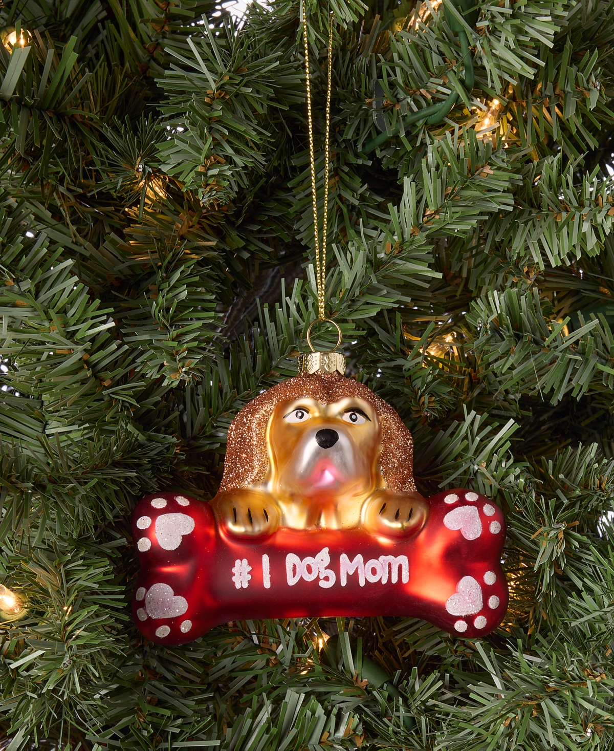 Holiday Lane Pets Dog With Bone Ornament, Macy's Exclusive In Multi