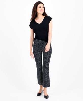 Petite Double-V-Neck Cap-Sleeve Sweater, Macy's Exclusive