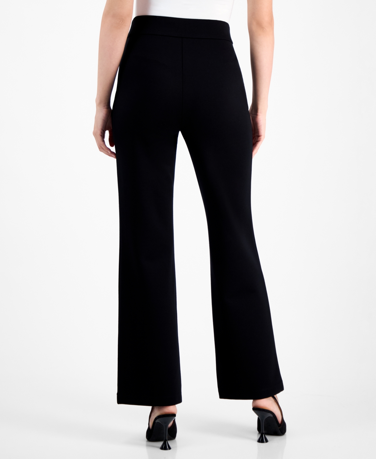 Inc International Concepts Petite High-rise Bootcut Pull-on Pants, Macy's Exclusive In Black