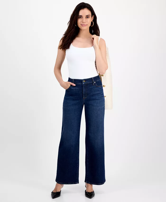 Petite High-Rise Wide-Leg Jeans