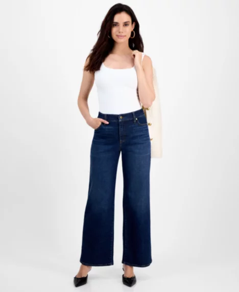 Petite High-Rise Wide-Leg Jeans - Essex