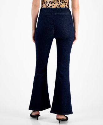 Petite High-Rise Pull-On Flared Jeans, Macy's Exclusive