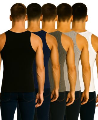 Men's 5-Pack Heavyweight Ribbed Tank Top