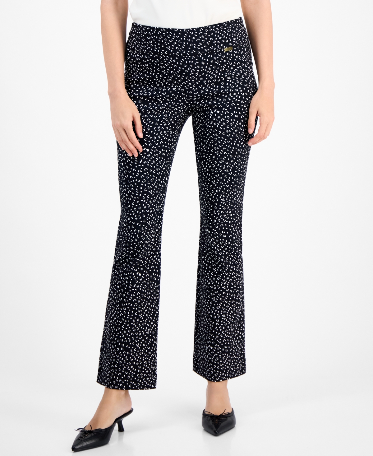 Inc International Concepts Petite Printed Bootcut Pull-on Pants, Macy's Exclusive