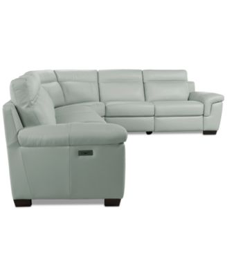 Julius II 6-Pc. Leather L Sectional with 2 Power Recliners, Macy's Exclusive