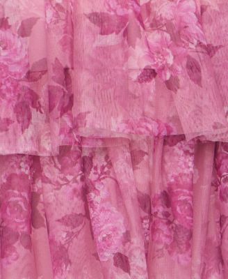 Juniors' Printed Short Halter Dress