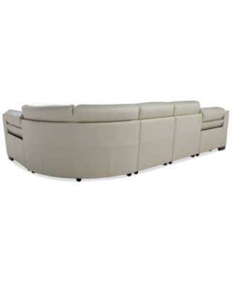 Julius II 5-Pc. Leather L Sectional with 2 Power Recliners, Macy's Exclusive
