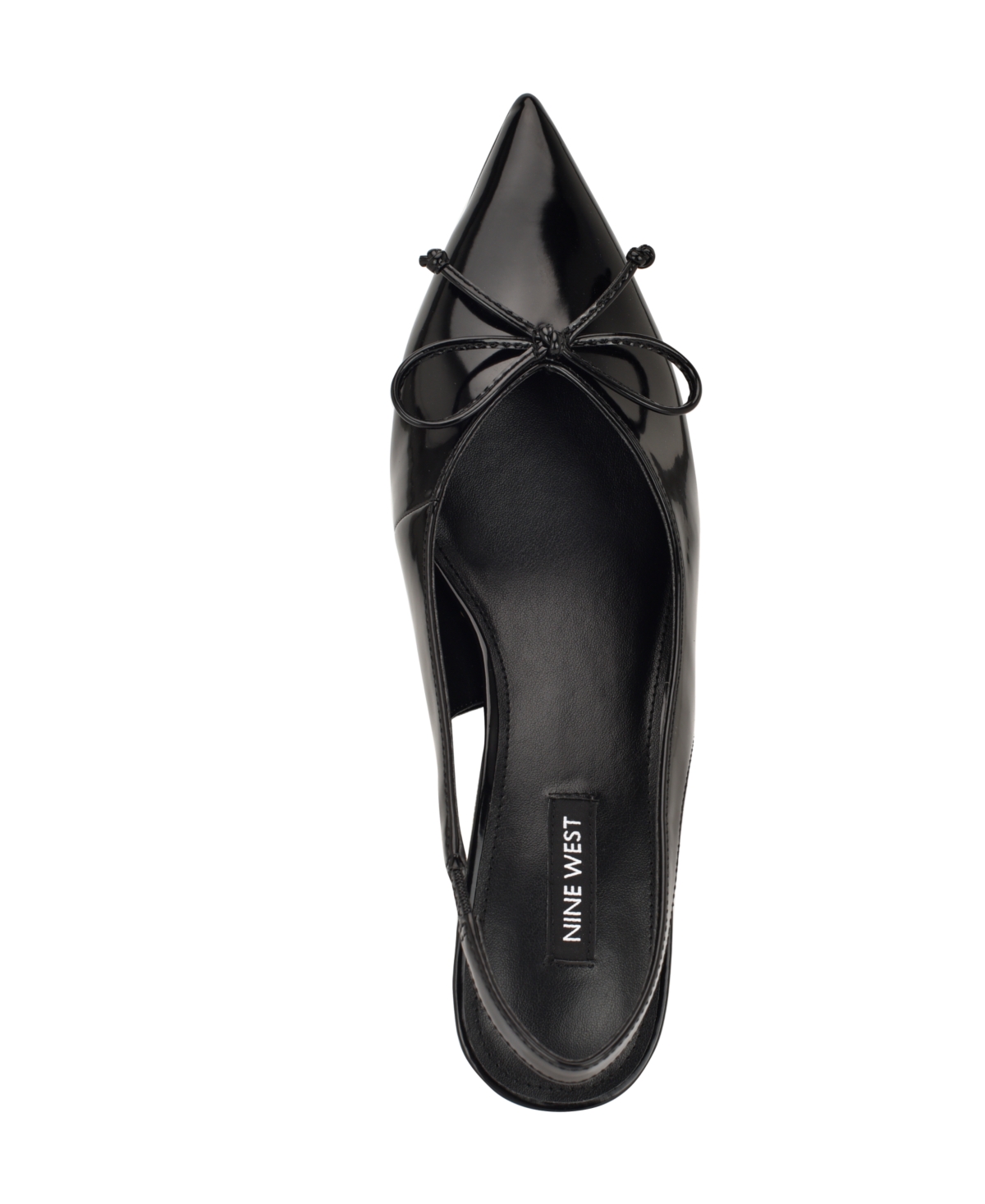 Nine West Evaa Slingback Pointed Toe Kitten Heel Pump In Black