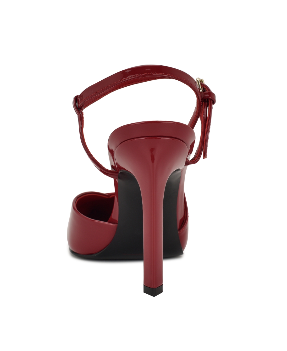 Nine West Franka Ankle Strap Pointed Toe Pump In Red