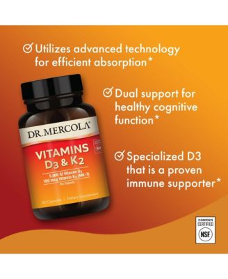Vitamins D3 & K2, 30 Servings, Supports Immune Health