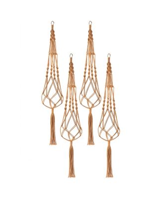 Macrame Plant Hanger - for Indoor & Outdoor Hanging - Cotton Rope, for Home, Patio, Garden