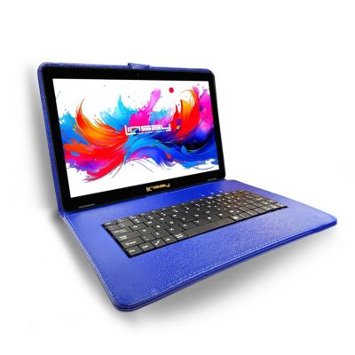 10.1"Octa Core 256GB Storage Android 15 Tablet with Blue Style Keyboard