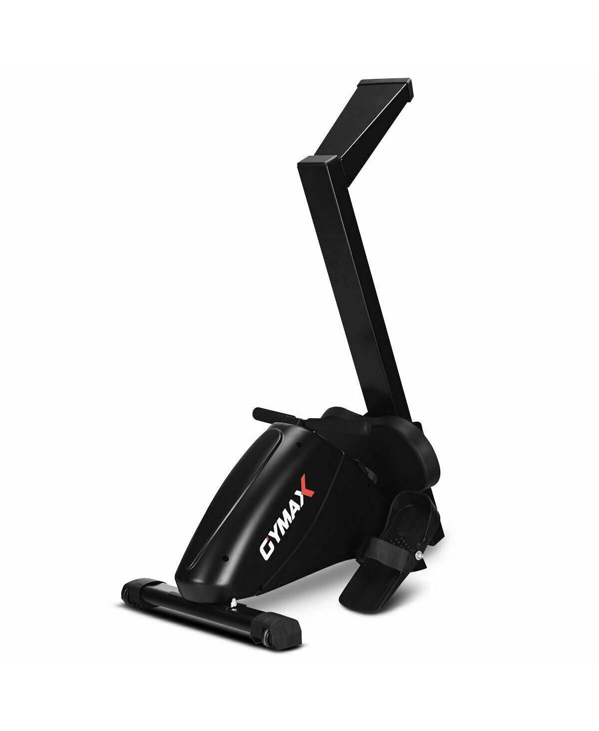 Foldable Magnetic Quiet Operated Fitness Rowing Machine with 10 Level Adjustable Resistance - Black