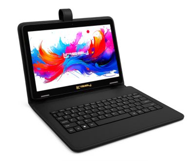 10.1" Octa Core 256GB Storage Android 15 Tablet with Black Keyboard