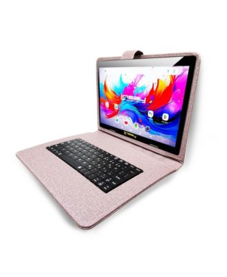 10.1" Octa Core 256GB Storage Android 15 with Designer Cloth Keyboard Case and Stylish Backpack and Pen Stylus