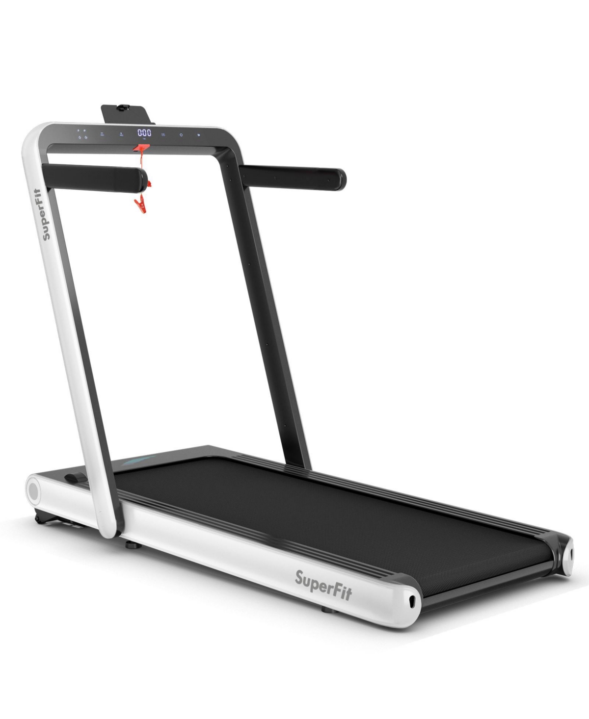 4.75HP 2 In 1 Folding Walking Pad Treadmill with Remote App Control - White