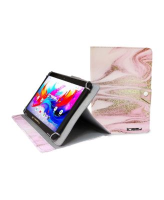 10.1"Octa Core 256GB Storage Android 15 Tablet with Pink Glaze Marble Case