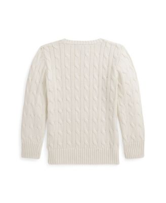 Toddler and Little Boys Cable Knit Cotton Sweater