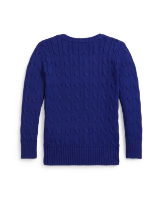 Toddler and Little Boys Cable Knit Cotton Sweater